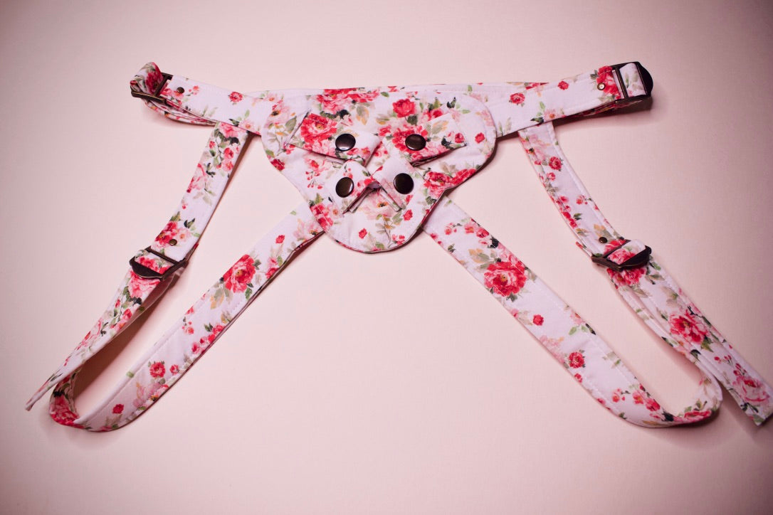 Pink strapon harness best sale